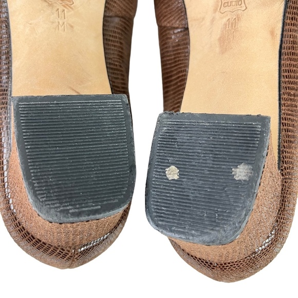 VAN ELI VANELI Genuine Leather Chocolate Brown Slip On Block Heel Pumps Shoes 11 - Picture 16 of 16